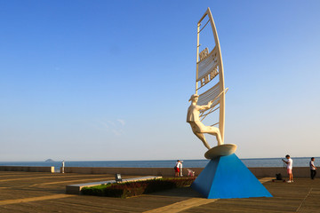 景观设计 雕塑 帆船 青岛