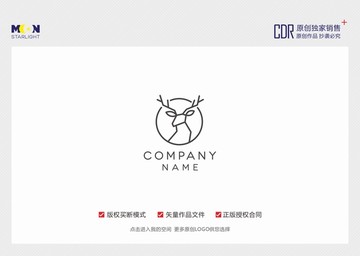 鹿 服装 logo设计