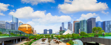 杭州钱江新城全景