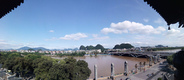 桂林城市风光全景图