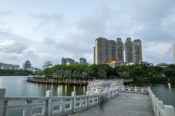 城市的天空 城市园林 城市湖泊