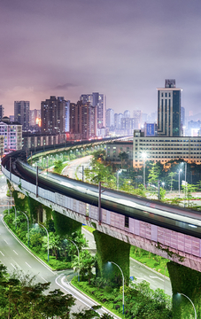 珠海高铁夜景