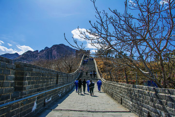 绥中九门口长城与墙台山峰