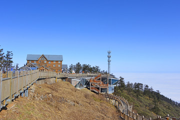 西岭雪山日月坪接待站