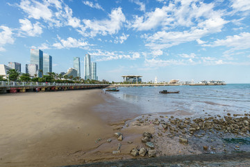 厦门环岛路白城海滩风光