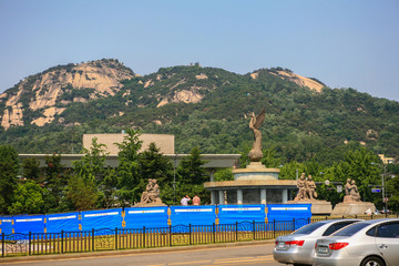 韩国首尔城市街头建筑园林景观