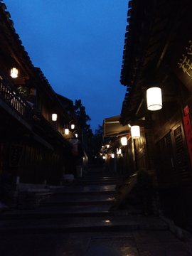 青岩古镇夜幕风景