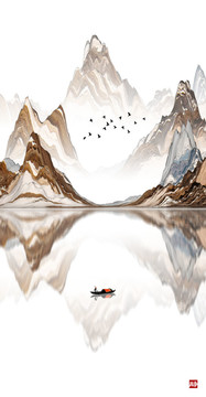 意境山水装饰画 家居山水挂画