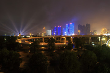 长沙 橘子洲 橘子洲大桥 夜景