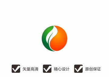 茶叶树叶绿叶logo