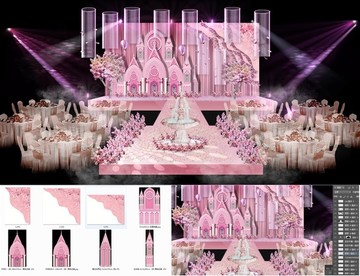 粉色城堡舞台设计
