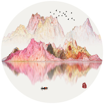 抽象意境山水画 禅意山水