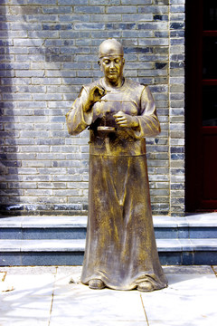 街头雕塑 青铜人物