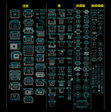 CAD家具平面图