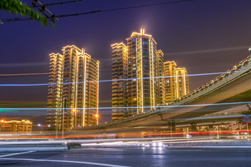 青岛海信立交桥夜景