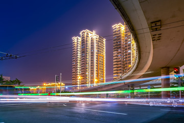 青岛海信立交桥夜景