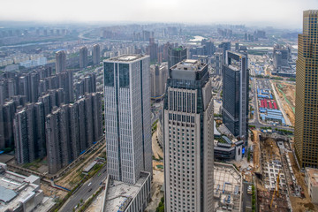 鸟瞰南昌城市建筑景观