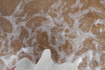 海水和沙滩