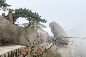 雾锁天柱山