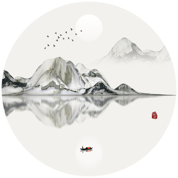 新中式山水画 意境山水
