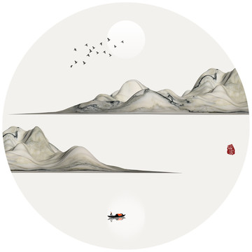 禅境山水画 意境山水