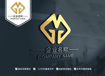 MG字母LOGO设计 GM标志