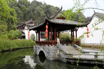 婺源县 江湾景区 亭子