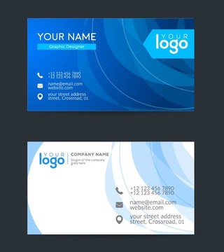 蓝色商务科技IT行业名片设计