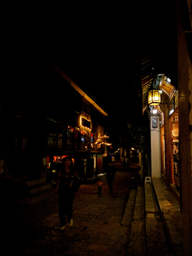丽江古城夜色