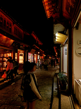 丽江古城夜景