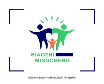 亲子 家庭 公益标志 LOGO