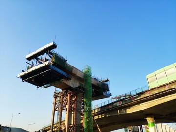 地铁建设 地上铁 高架桥