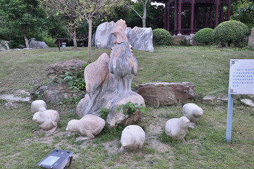 华西村雕塑 鸡雕塑