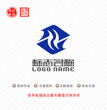 Z字母MW标志科技logo