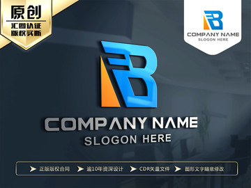 B字母简约大气LOGO设计