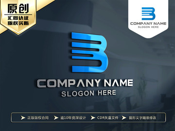 B字母创意LOGO设计