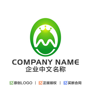 字母M 皇冠 鸡蛋品牌LOGO