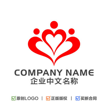 心 皇冠 字母M 企业LOGO