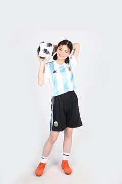 蓝色阿根廷足球衣