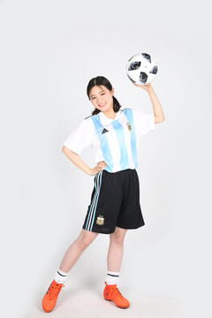  蓝色阿根廷足球衣