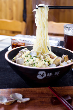 海鲜面 蛤蜊面 鲜虾面 拉面