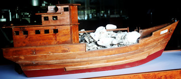 木船模型 深圳渔民