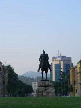 阿尔巴尼亚斯坎德培雕像