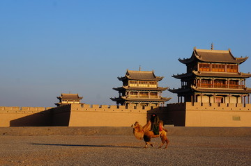 夕照嘉峪关关城