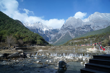 玉龙雪山 白水河 景色