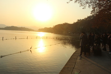 杭州西湖 西湖素材 西湖夕阳