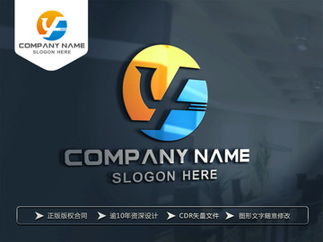 YF字母LOGO设计 Y字母