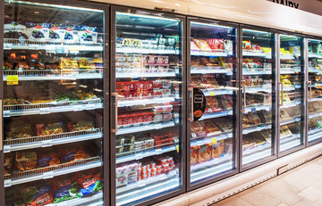超市速冻食品区 超市冷柜