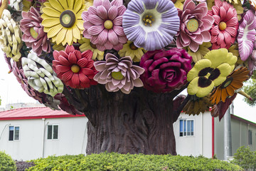 花树 雕塑 城市雕塑 绿化