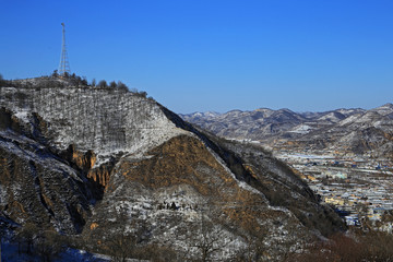 陕北黄土高原积雪